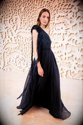 Ulla Johnson black mother-of-the-bride beach dress