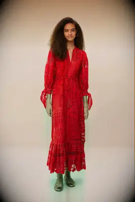 Farm Rio red beach mother-of-the-bride dress