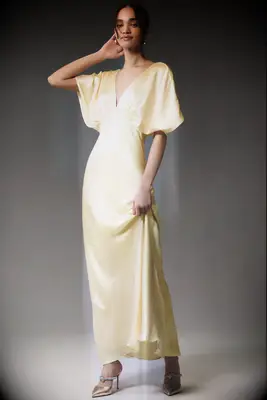BHLDN yellow beach mother-of-the-bride dress
