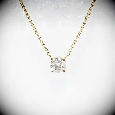 Plum Diamonds diamond solitaire pendant wedding necklace