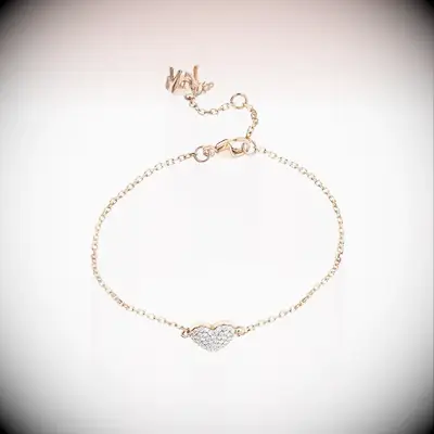Noemie diamond heart bracelet