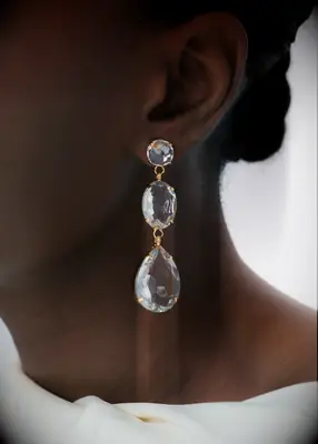 Jennifer Behr crystal wedding earrings