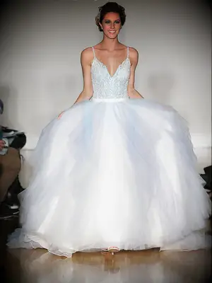 Light blue ombré-like wedding dress by Allure Bridals