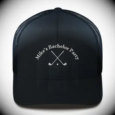 Customizable golf bachelor party hat from Etsy