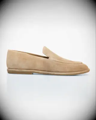 Tan shoes with pink suit