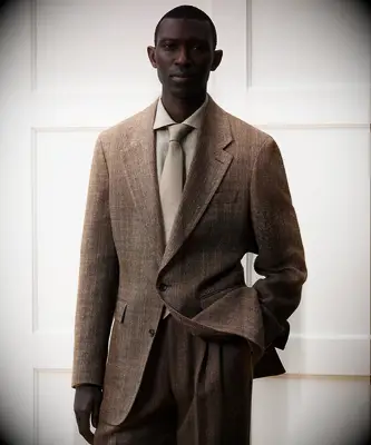 Brown suit with brown shoes