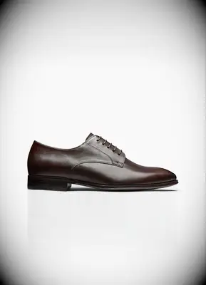 Dark brown shoes for black suit