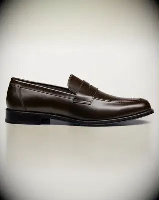 Dark brown shoes for navy suit