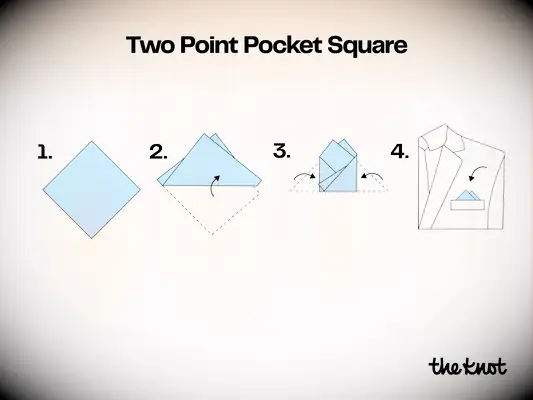 How to fold a two point pocket square