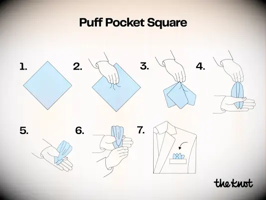 How to fold a puff pocket square