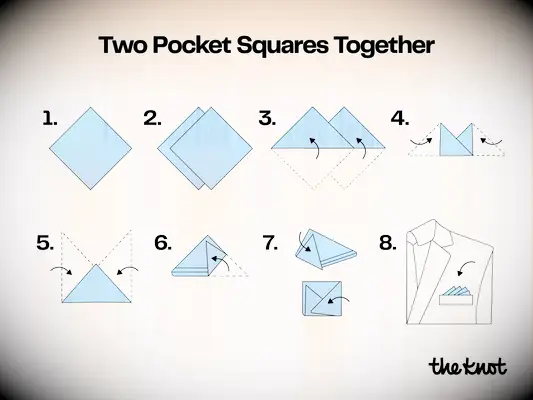 How to fold two pocket squares together
