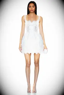 Bronx and Banco mini lace wedding dress