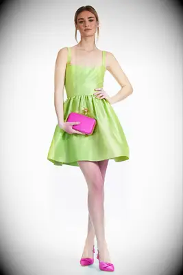 Sachin & Babi green mini wedding guest dress