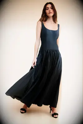 Hutch black drop waist maxi cheap bridesmaid dress from Nuuly