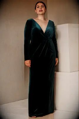 BHLDN green velvet cheap bridesmaid dress from Nuuly