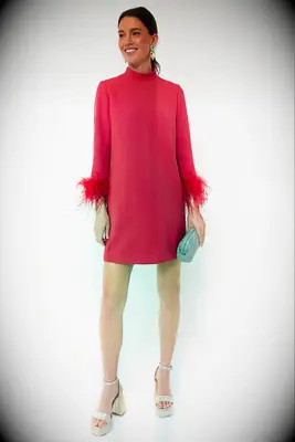 Tuckernuck red feather mini anniversary dress