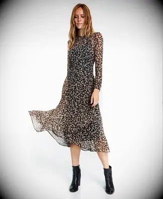 Tommy Hilfiger floral midi anniversary dress