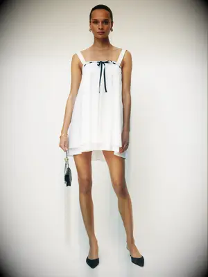 Reformation white mini anniversary dress