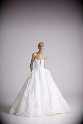 floral jacquard a-line dress with strapless neckline