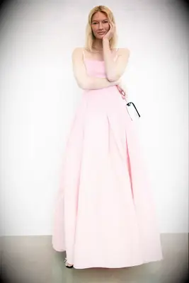 Pink sleeveless ball gown from Rent the Runway