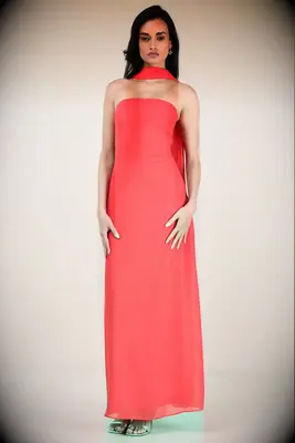 Red strapless column affordable wedding guest dress from Lulus