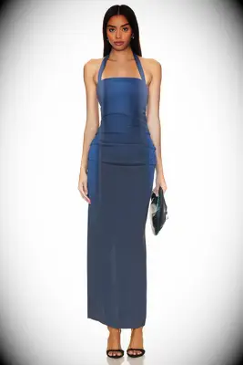 Navy ruched affordable wedding guest maxi dress from REVOLVE