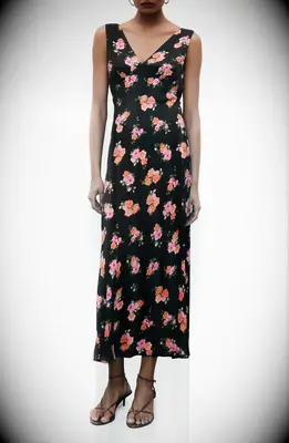 Floral v neck maxi slip dress from Nordstrom
