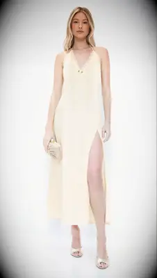 Yellow lace midi slip affordable wedding guest dress 