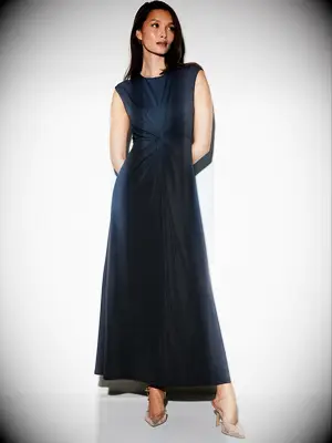 Twist front cap sleeve midi affordable wedding guest dress from Old Navy