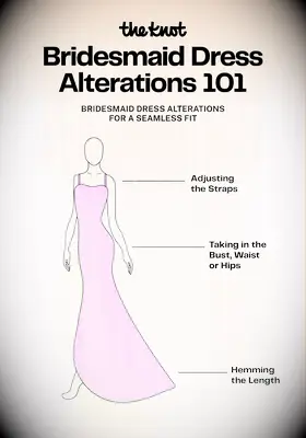 Bridesmaid dress alterations visual guide
