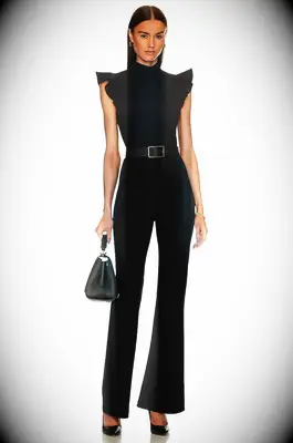 Black jumpsuit country wedding guest attire