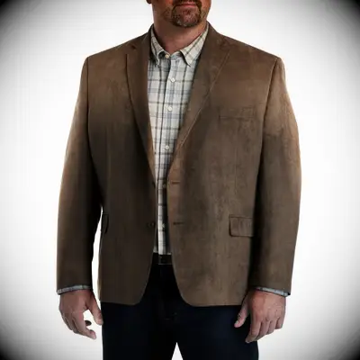 Suede sport coat country wedding attire