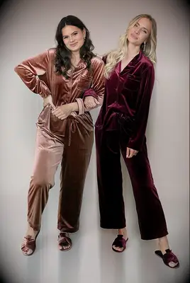 Crushed velvet pj set