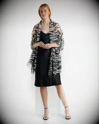 Animal print scarf for wedding outdoors