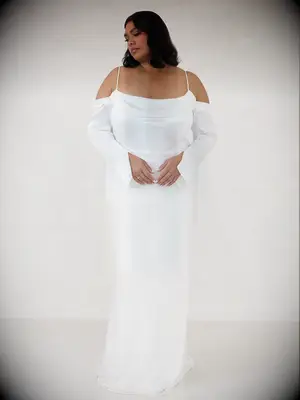 Park & Fifth off-shoulder wedding dress