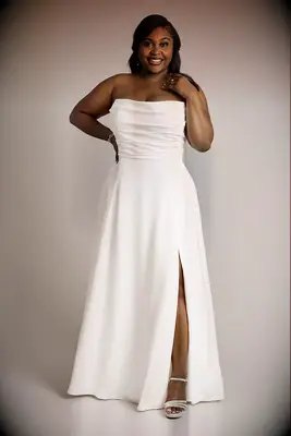 DB Studio strapless wedding dress