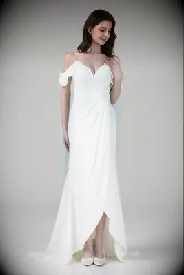 Cocomelody mermaid high-low wedding dress