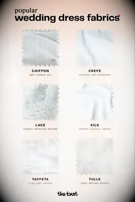 Tela de vestido de novia 101: tipos de materiales para saber