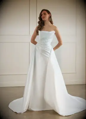 Christian Siriano for Azazie hand-beaded mermaid wedding dress for small bust