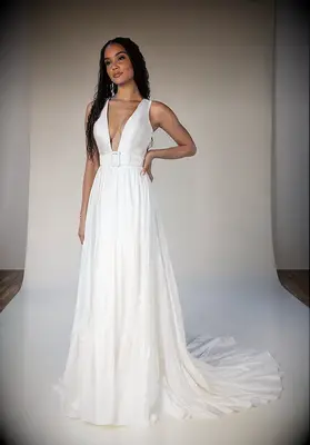 All Who Wander wedding dress for small bust