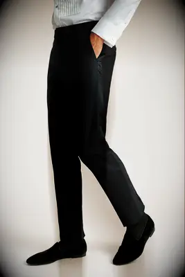 Black tailored trousers