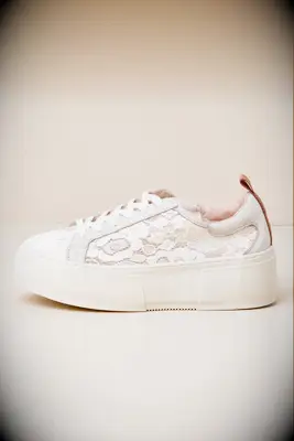 42 Gold lace wedding sneakers