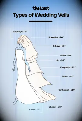 Types of wedding veils infographic
