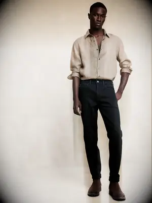 Trendy black denim jeans for formal events