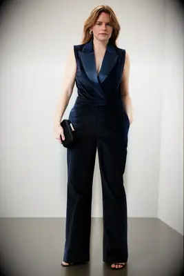 SIMKHAI dark blue wedding guest jumpsuit