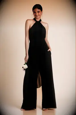 Birdy Grey black chiffon wedding guest jumpsuit