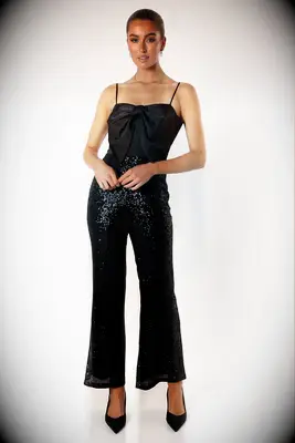 Petal + Pup sequin black wedding guest jumpsuit