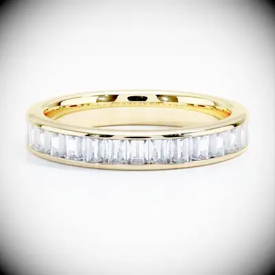 Channel Set Baguette Ring