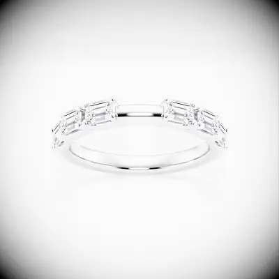 Leslie 1 1/5 ctw Emerald Lab Grown Diamond Ring