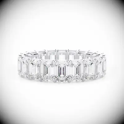 Emerald Cut Lab Diamond Eternity Ring